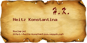 Heitz Konstantina névjegykártya